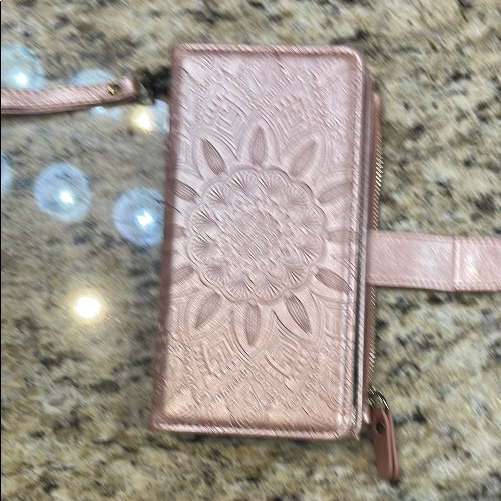 Elegant Pink Embossed Wallet